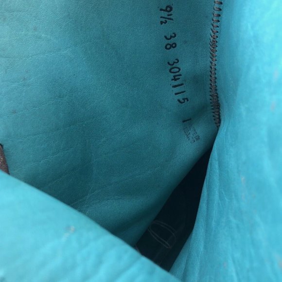 PS Kaufman  Brown Crosswalk Leather Block Heel Lace Up Ankle Boots Size 9.5 - Picture 6 of 7